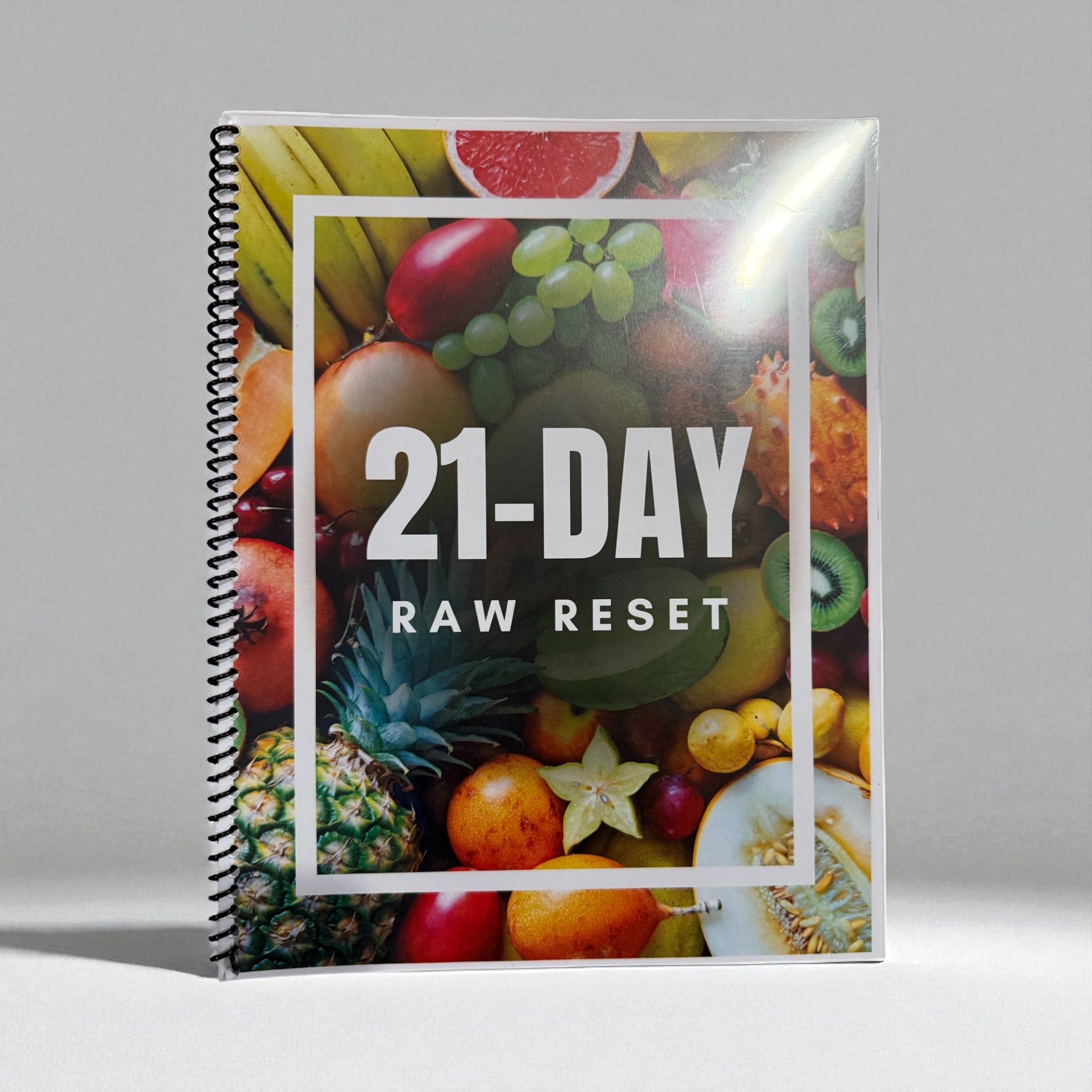 21-Day Raw Detox Meal Plan Book — Raw Food Reset for Weight Loss, Energy & Gut Health (Hard Copy)